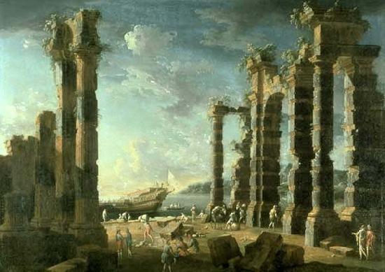 Leonardo Coccorante Port of Ostia in Calm Weather Germany oil painting art